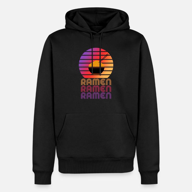 Ramen - Sweat à capuche Premium bio Homme - noir