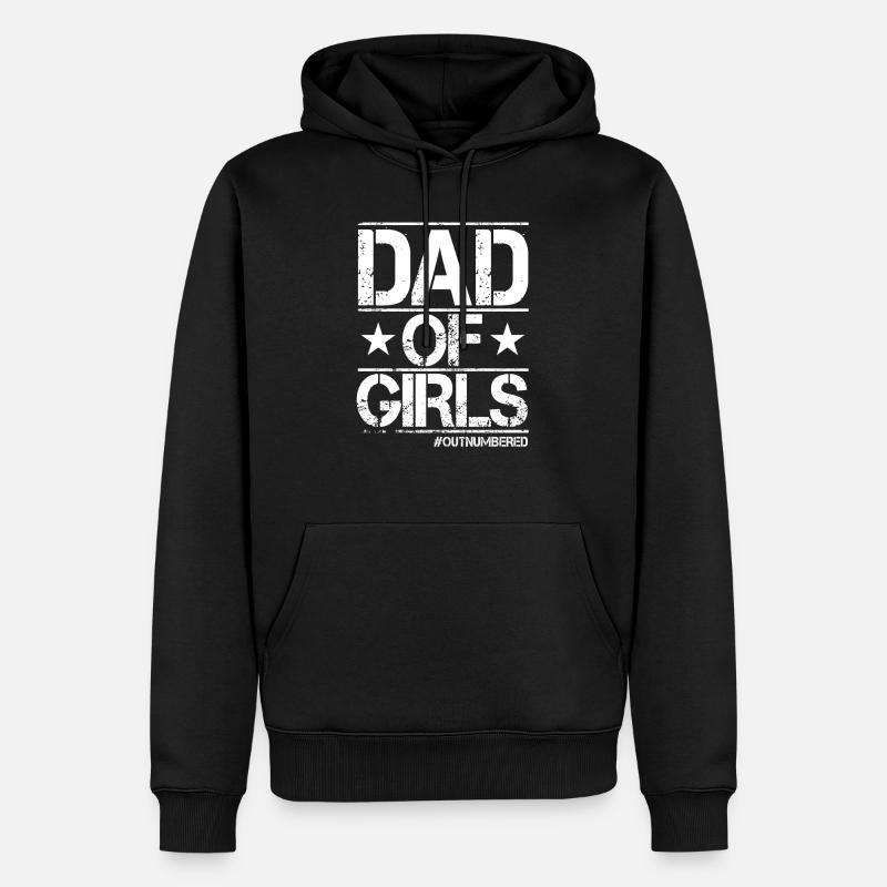 Papas de filles - Sweat à capuche Premium bio Homme - noir