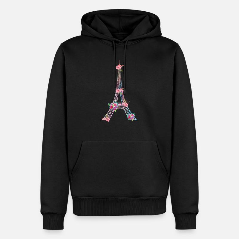 Eiffelturm - Männer Premium Bio Hoodie - Schwarz