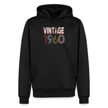 Jahrgang 1960 - Männer Premium Bio Hoodie - Schwarz - Vorne - Nico (187cm)
