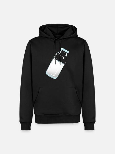 Milk - Men’s Premium Organic Hoodie - black
