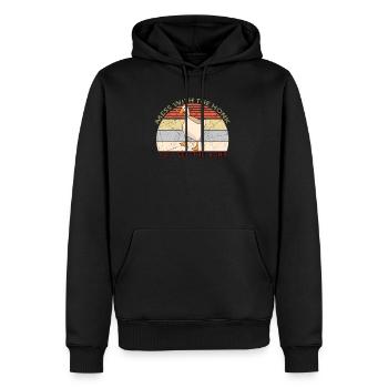 Chaos mit dem Honk Bekommst du die Bonk Ente - Männer Premium Bio Hoodie - Schwarz - Vorne - Nico (187cm)