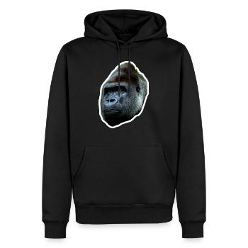 Gorilla cool simple - Sweat à capuche Premium bio Homme - noir - Devant - Nico (187cm)