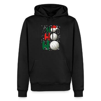 Voleyball Weihnachten - Männer Premium Bio Hoodie - Schwarz - Vorne - Nico (187cm)