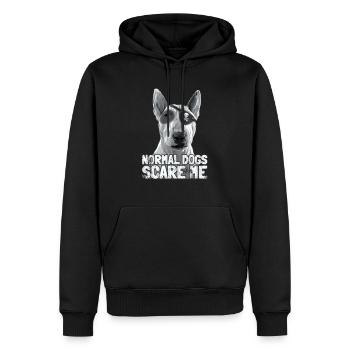 Bullterrier Pirat - Sweat à capuche Premium bio Homme - noir - Devant - Nico (187cm)