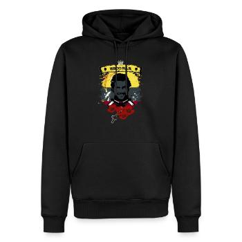 Escobar - Männer Premium Bio Hoodie - Schwarz - Vorne - Nico (187cm)