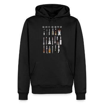 Super Space Raketen - Männer Premium Bio Hoodie - Schwarz - Vorne - Nico (187cm)