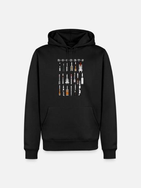 Super fusées spatiales - Sweat à capuche Premium bio Homme - noir