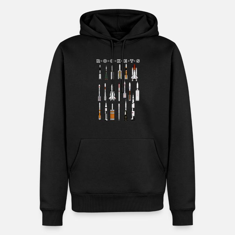 Super fusées spatiales - Sweat à capuche Premium bio Homme - noir