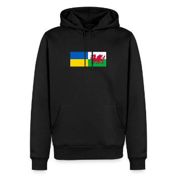 wales Ukraine - Männer Premium Bio Hoodie - Schwarz - Vorne - Nico (187cm)