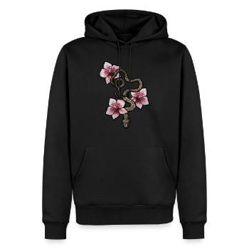 Snake Orchids - Men’s Premium Organic Hoodie - black - Front - Nico (187cm)