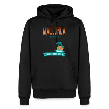 Mallorca - Spanien - Männer Premium Bio Hoodie - Schwarz - Vorne - Nico (187cm)