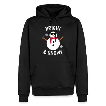 Bright and snowy winter snowman - Men’s Premium Organic Hoodie - black - Front - Nico (187cm)