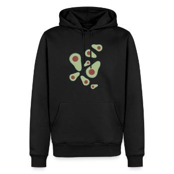 Avocados - Männer Premium Bio Hoodie - Schwarz - Vorne - Nico (187cm)