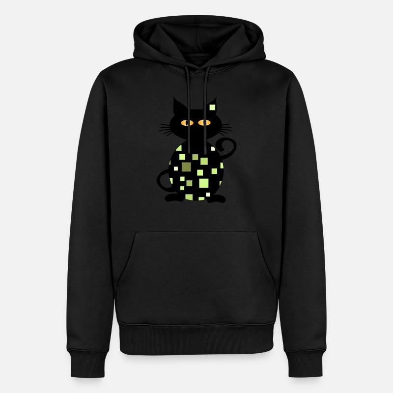 Chat - Sweat à capuche Premium bio Homme - noir