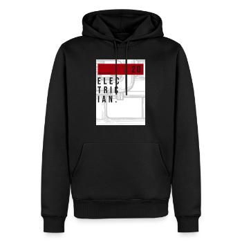 Electrician 20W Trades Electrical - Men’s Premium Organic Hoodie - black - Front - Nico (187cm)