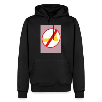 les Couronnes sont interdit . - Sweat à capuche Premium bio Homme - noir - Devant - Nico (187cm)