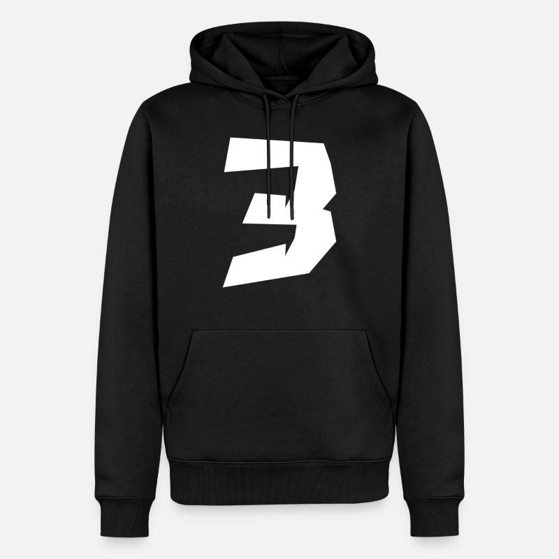 Meilleure vente Numéro 3 - Sweat à capuche Premium bio Homme - noir