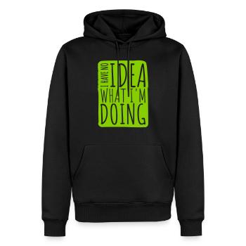 Aucune idée - Sweat à capuche Premium bio Homme - noir - Devant - Nico (187cm)