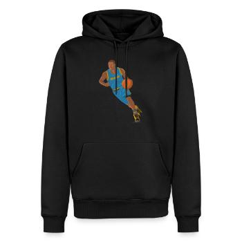 Basketball - Sweat à capuche Premium bio Homme - noir - Devant - Nico (187cm)