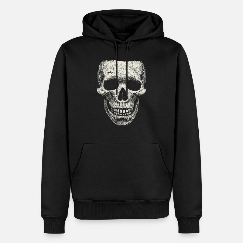 Crâne - Sweat à capuche Premium bio Homme - noir