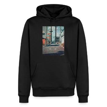 Vintage 90er Jahre Japan Schulfahrt Malerei Japan Liebhaber - Männer Premium Bio Hoodie - Schwarz - Vorne - Nico (187cm)