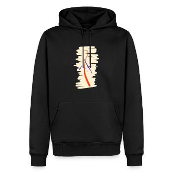 Kunstvollstes T-Shirt der Welt (Abstraktheit) - Männer Premium Bio Hoodie - Schwarz - Vorne - Nico (187cm)