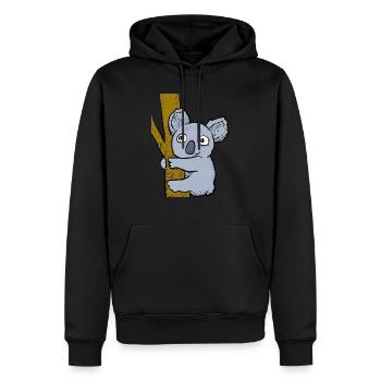 Cheeky Koala - Men’s Premium Organic Hoodie - black - Front - Nico (187cm)