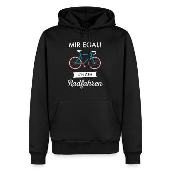 Mir Egal Ich Geh Radfahren - Radfahrer Fahrrad - Männer Premium Bio Hoodie - Schwarz - Vorne - Nico (187cm)