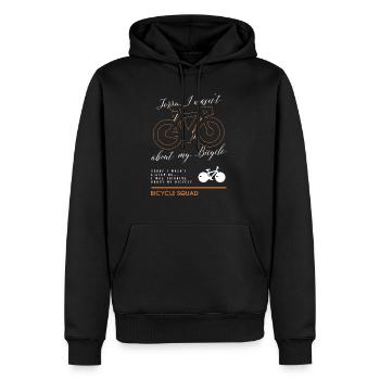Nachdenken über Fahrräder Radfahren Sport Cardio - Männer Premium Bio Hoodie - Schwarz - Vorne - Nico (187cm)