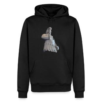 Statue Unbroken Denkmal - Männer Premium Bio Hoodie - Schwarz - Vorne - Nico (187cm)