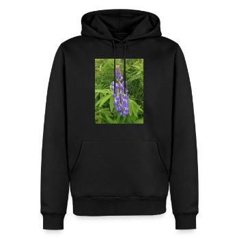 Lupin vivace sauvage aussi Lupin à cadran solaire - Sweat à capuche Premium bio Homme - noir - Devant - Nico (187cm)