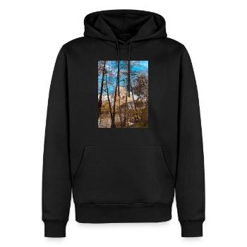Hochhaus Coole Farbe Bäume - Männer Premium Bio Hoodie - Schwarz - Vorne - Nico (187cm)