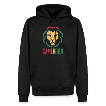 Kamerun Flagge Löwe Cameroon - Männer Premium Bio Hoodie - Schwarz - Vorne - Nico (187cm)