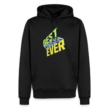best cousin ever Zitat - Männer Premium Bio Hoodie - Schwarz - Vorne - Nico (187cm)