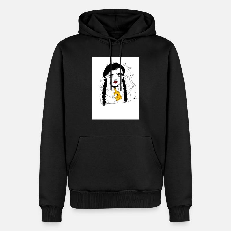 Emo Mädchen - Männer Premium Bio Hoodie - Schwarz
