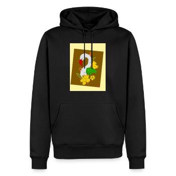 Tiere + Natur - Männer Premium Bio Hoodie - Schwarz - Vorne - Nico (187cm)