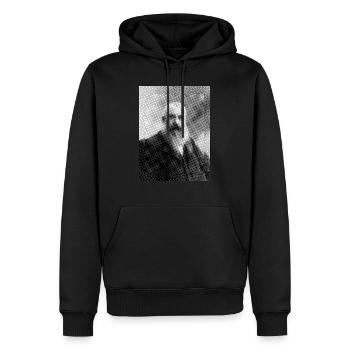 Claude Monet - Männer Premium Bio Hoodie - Schwarz - Vorne - Nico (187cm)