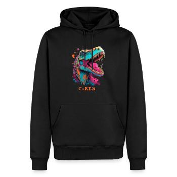 T-Rex - Men’s Premium Organic Hoodie - black - Front - Nico (187cm)