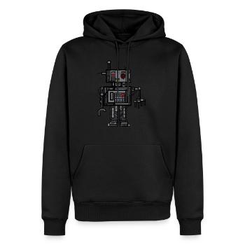 Der Liebe Roboter - Männer Premium Bio Hoodie - Schwarz - Vorne - Nico (187cm)