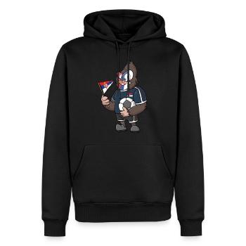 Serbie Gorille - Sweat à capuche Premium bio Homme - noir - Devant - Nico (187cm)