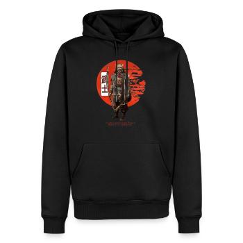 Art des samouraïs japonais - Sweat à capuche Premium bio Homme - noir - Devant - Nico (187cm)