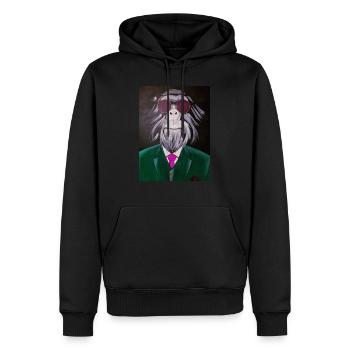 dandy ape - Sweat à capuche Premium bio Homme - noir - Devant - Nico (187cm)