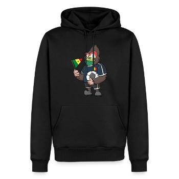 Senegal Gorilla - Männer Premium Bio Hoodie - Schwarz - Vorne - Nico (187cm)
