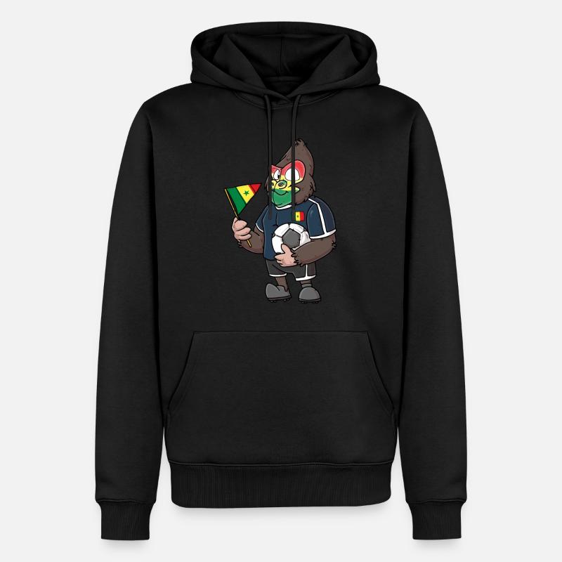 Sénégal Gorille - Sweat à capuche Premium bio Homme - noir