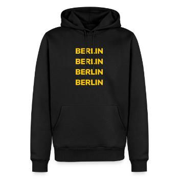 Berlin Baby Berlin Neugeborenes Berlin - Männer Premium Bio Hoodie - Schwarz - Vorne - Nico (187cm)