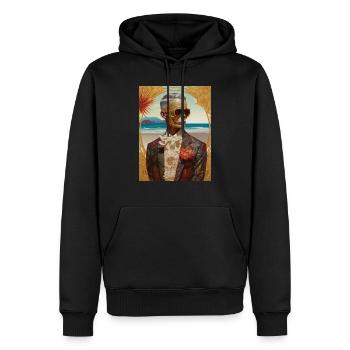 ghotic class - Sweat à capuche Premium bio Homme - noir - Devant - Nico (187cm)