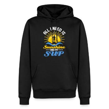 All I Need Is Sunshine And My SUP Stand Up Paddlin - Männer Premium Bio Hoodie - Schwarz - Vorne - Nico (187cm)