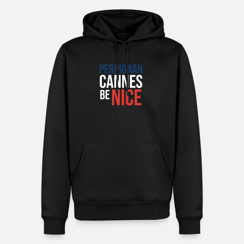 Perpignan Souvenir - Männer Premium Bio Hoodie - Schwarz