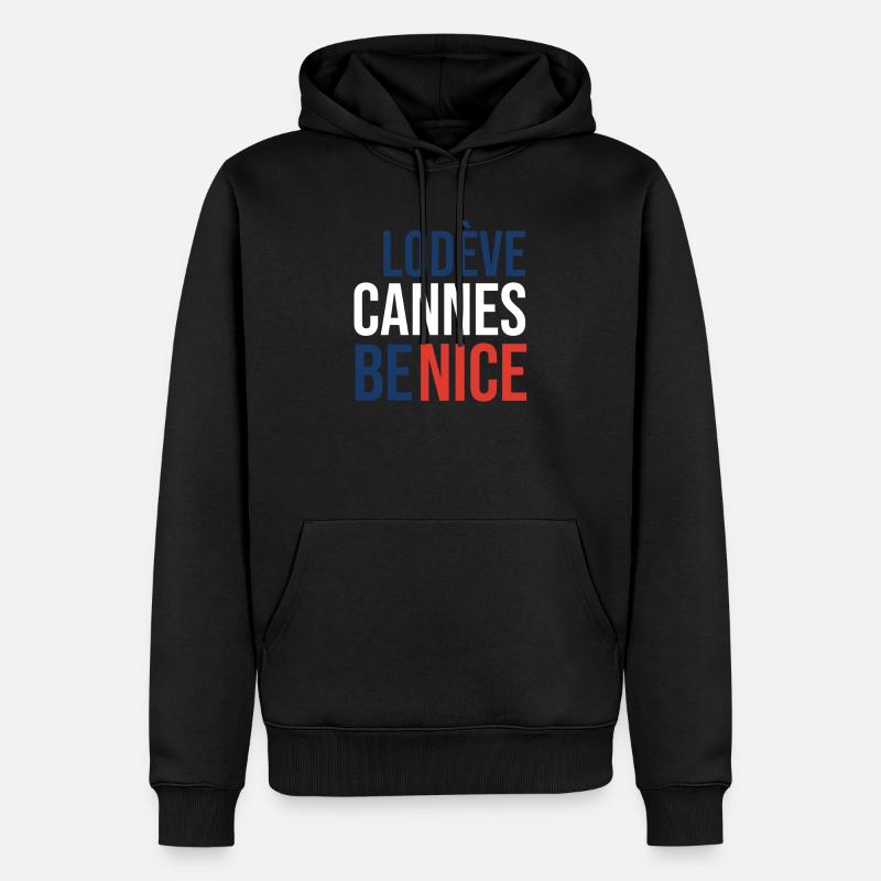 Lodève - Sweat à capuche Premium bio Homme - noir